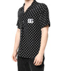 Dolce & Gabbana Black Polka Dot Short Sleeves Casual Shirt