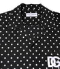 Dolce & Gabbana Black Polka Dot Short Sleeves Casual Shirt