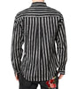 Dolce &amp; Gabbana Black White Striped Cotton Dress Shirt