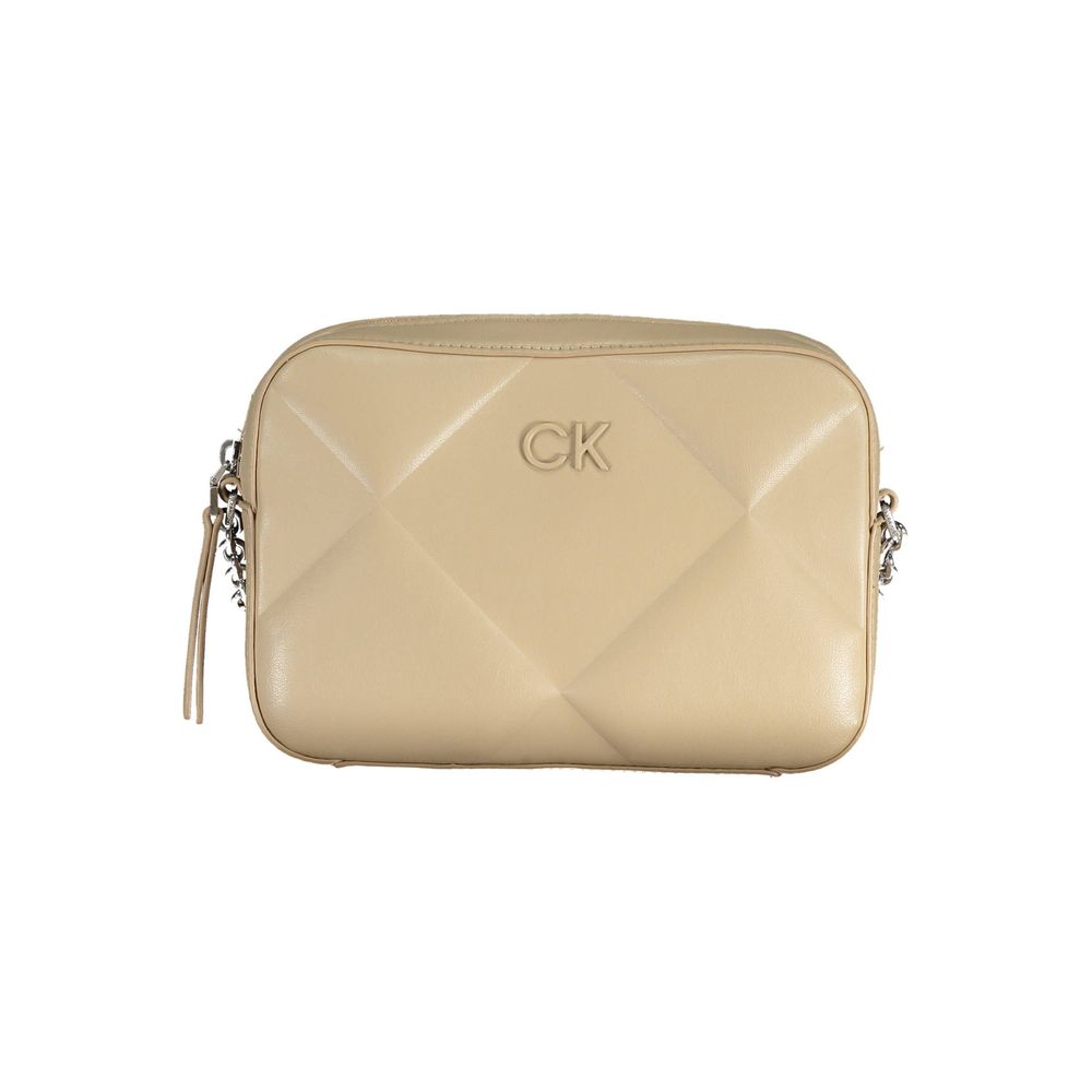 Sac à main en polyester beige Calvin Klein