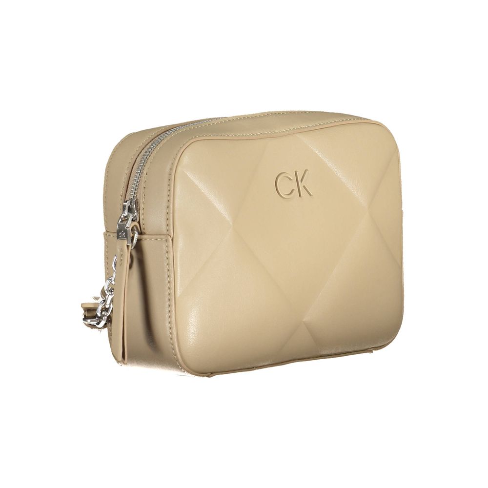 Sac à main en polyester beige Calvin Klein