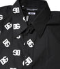 Dolce &amp; Gabbana Black DG Logo Cotton MARTINI Dress Shirt