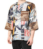 Chemise à manches courtes patchwork multicolore Dolce &amp; Gabbana
