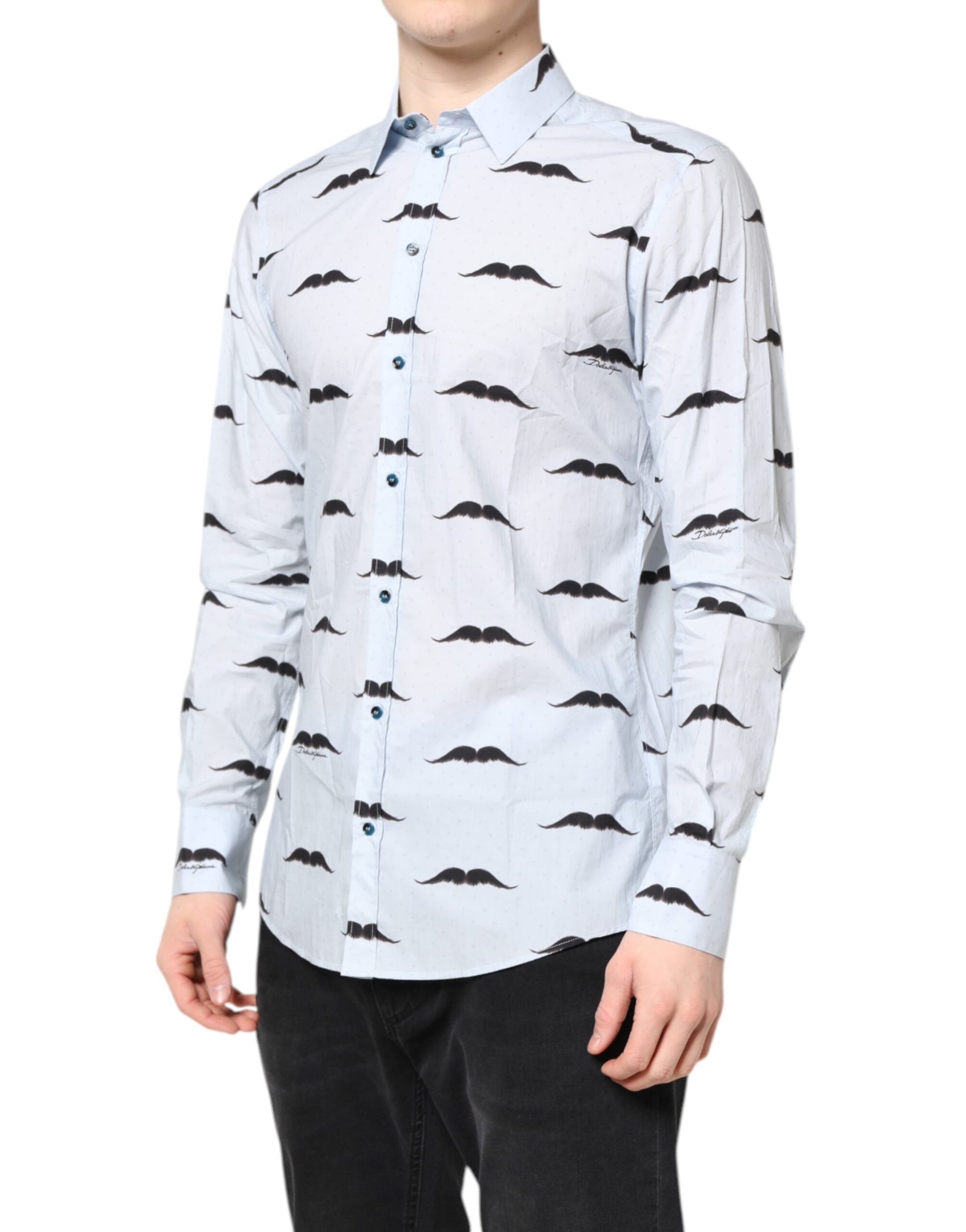 Dolce &amp; Gabbana Light Blue Cotton MARTINI Formal Dress Shirt