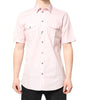 Chemise décontractée rose à manches courtes en coton doré Dolce & Gabbana