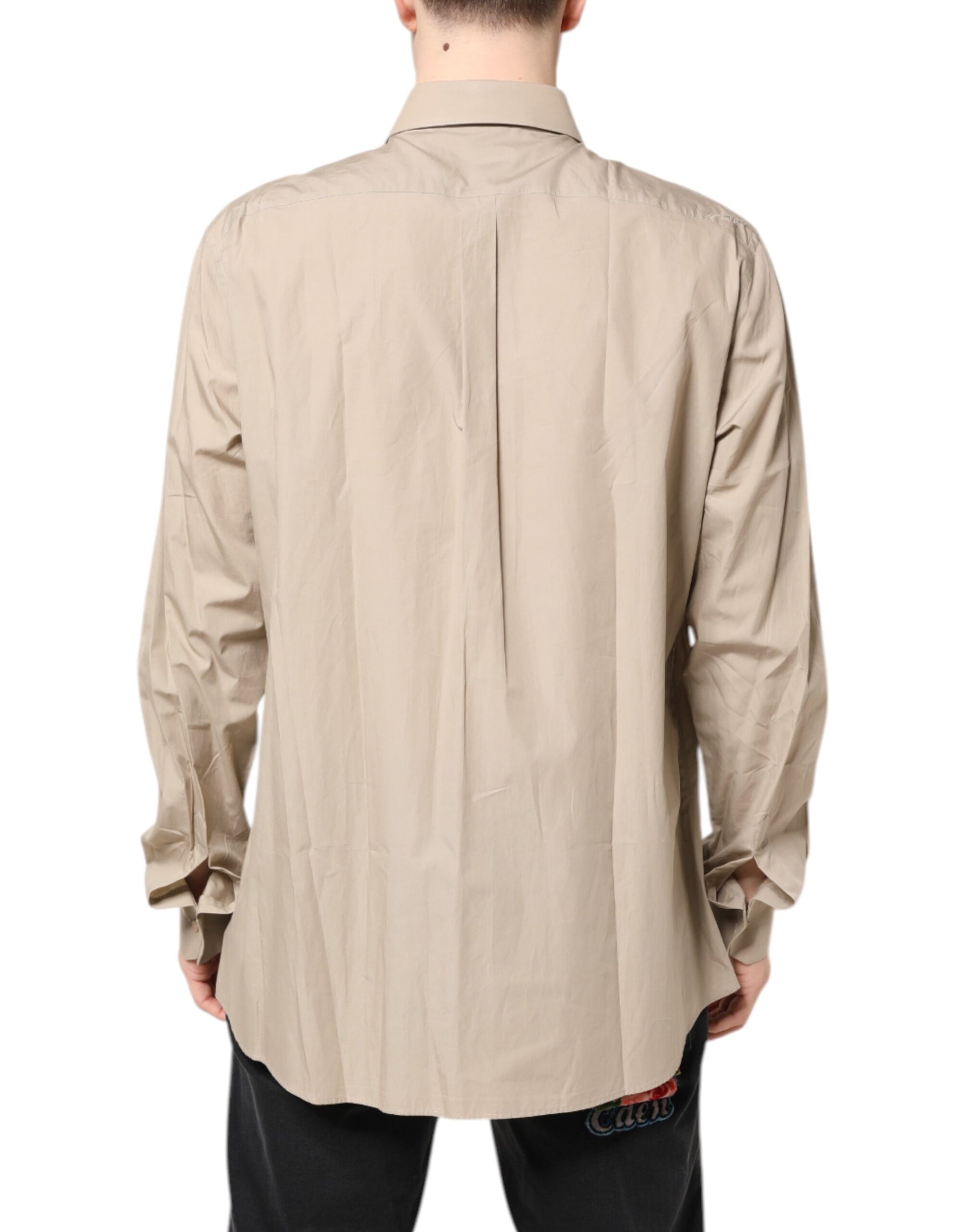 Chemise décontractée beige à imprimé pin-up MARTINI pour homme Dolce &amp; Gabbana