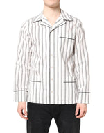 Dolce &amp; Gabbana White Stripes Lounge Pajama Sleepwear Shirt