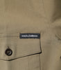 Dolce &amp; Gabbana Brown Cotton Stretch Casual Long Sleeves Shirt