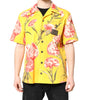 Chemise boutonnée décontractée jaune à fleurs pour homme Dolce & Gabbana