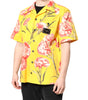 Chemise boutonnée décontractée jaune à fleurs pour homme Dolce & Gabbana