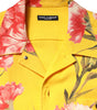 Chemise boutonnée décontractée jaune à fleurs pour homme Dolce & Gabbana