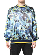 Dolce &amp; Gabbana Multicolor Marble Print Men Pullover Sweater