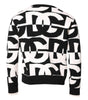 Dolce & Gabbana Black White Knit Logo Print Pullover Sweater
