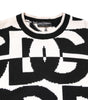 Dolce & Gabbana Black White Knit Logo Print Pullover Sweater
