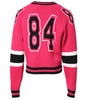 Dolce & Gabbana Pink Cotton Logo Print Knit Pullover Sweater