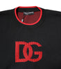 Dolce & Gabbana Black Nylon DGLogo Knit Men Pullover Sweater