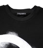 Dolce &amp; Gabbana Black Cotton Logo Print Men Pullover Sweater