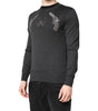 Dolce &amp; Gabbana Gray Embroidery Knit Men Pullover Sweater