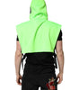 Dolce & Gabbana Green Polyester Hooded Sportswear Vest Sweater