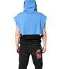 Dolce & Gabbana Blue Cotton Hooded Men Sportswear Vest Sweater