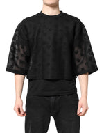 Dolce &amp; Gabbana Black See Through Logo Short Sleeves T-shirt