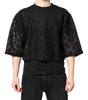 Dolce &amp; Gabbana Black See Through Logo Short Sleeves T-shirt