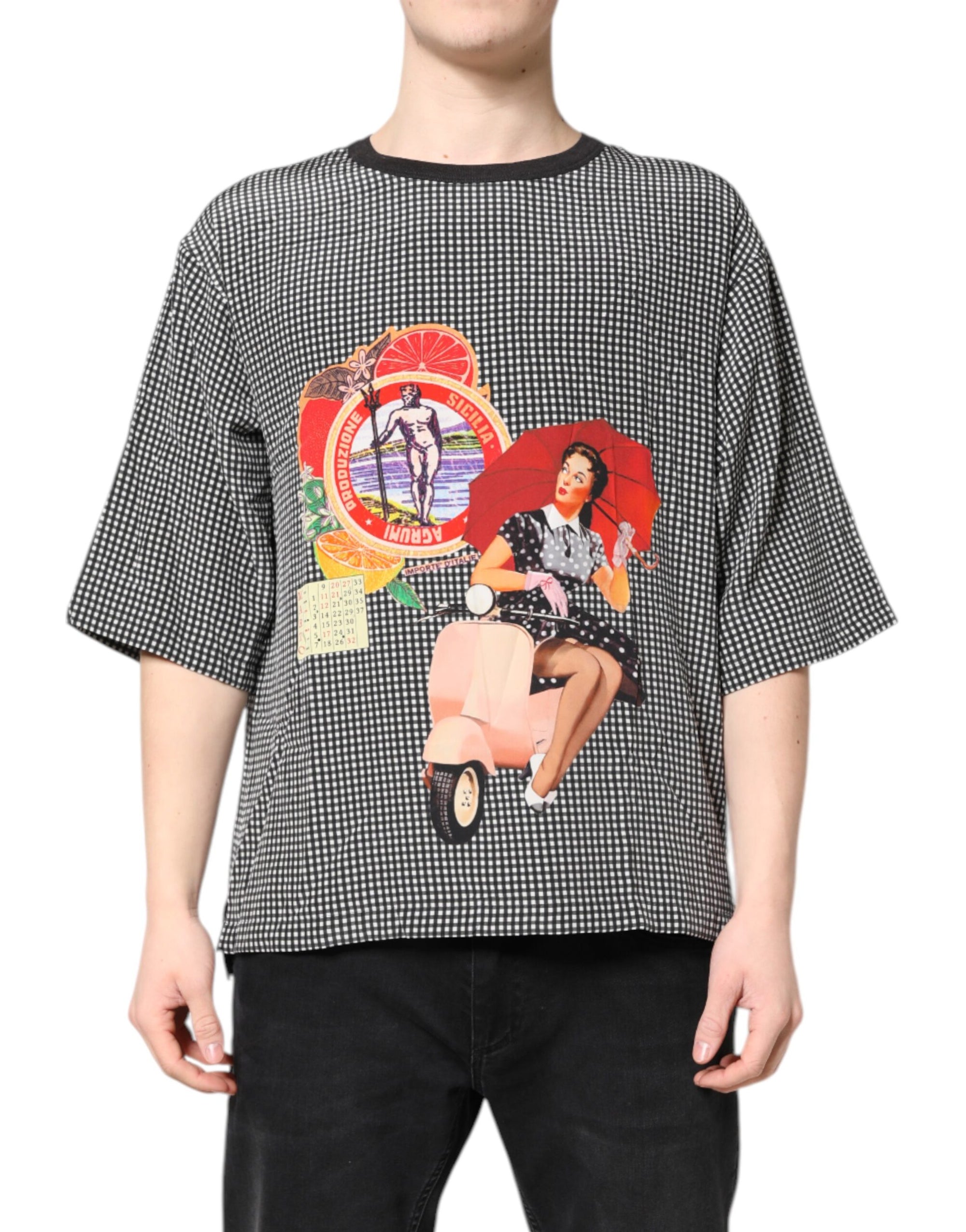Dolce &amp; Gabbana Black Graphic Print Short Sleeve T-shirt