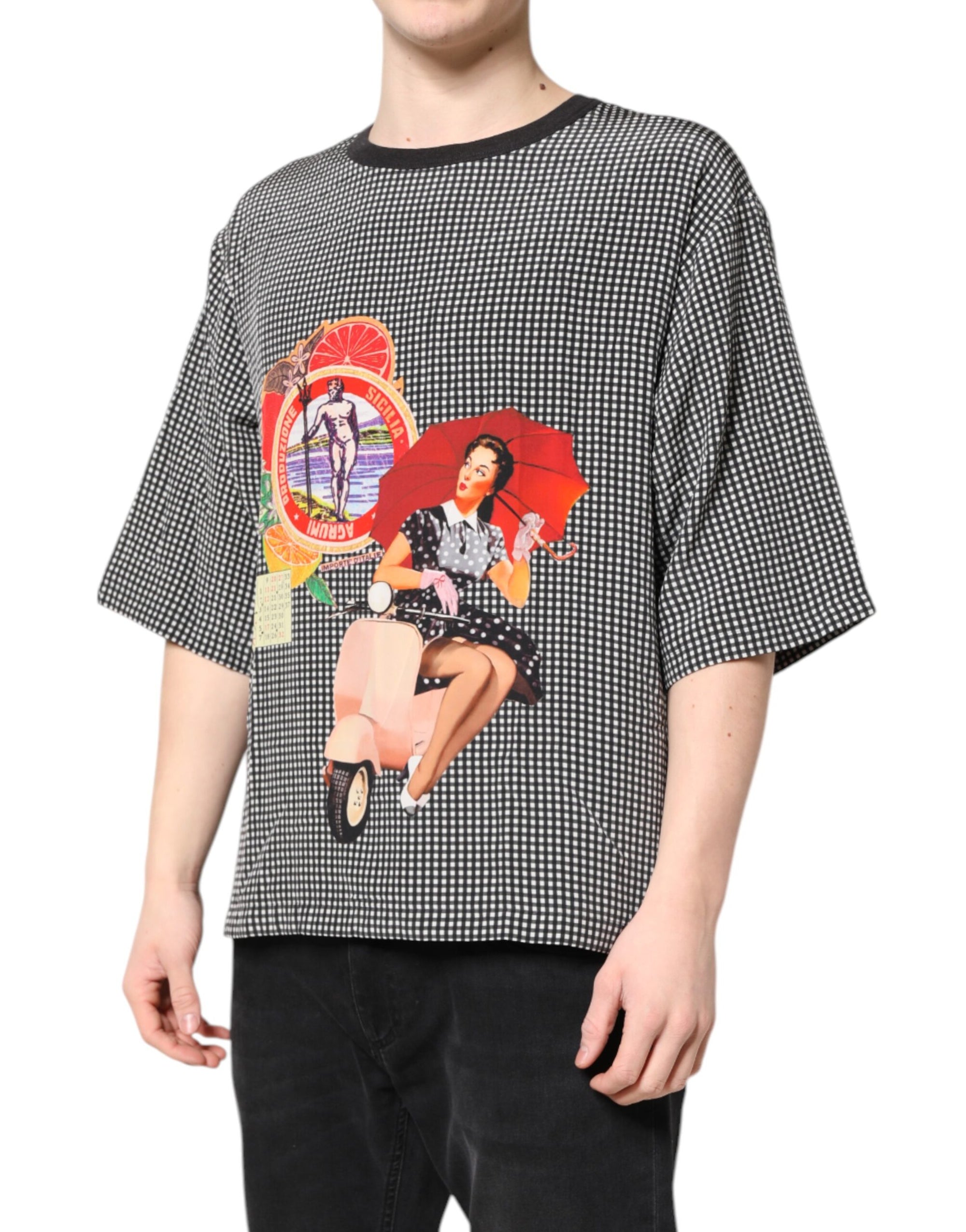 Dolce &amp; Gabbana Black Graphic Print Short Sleeve T-shirt