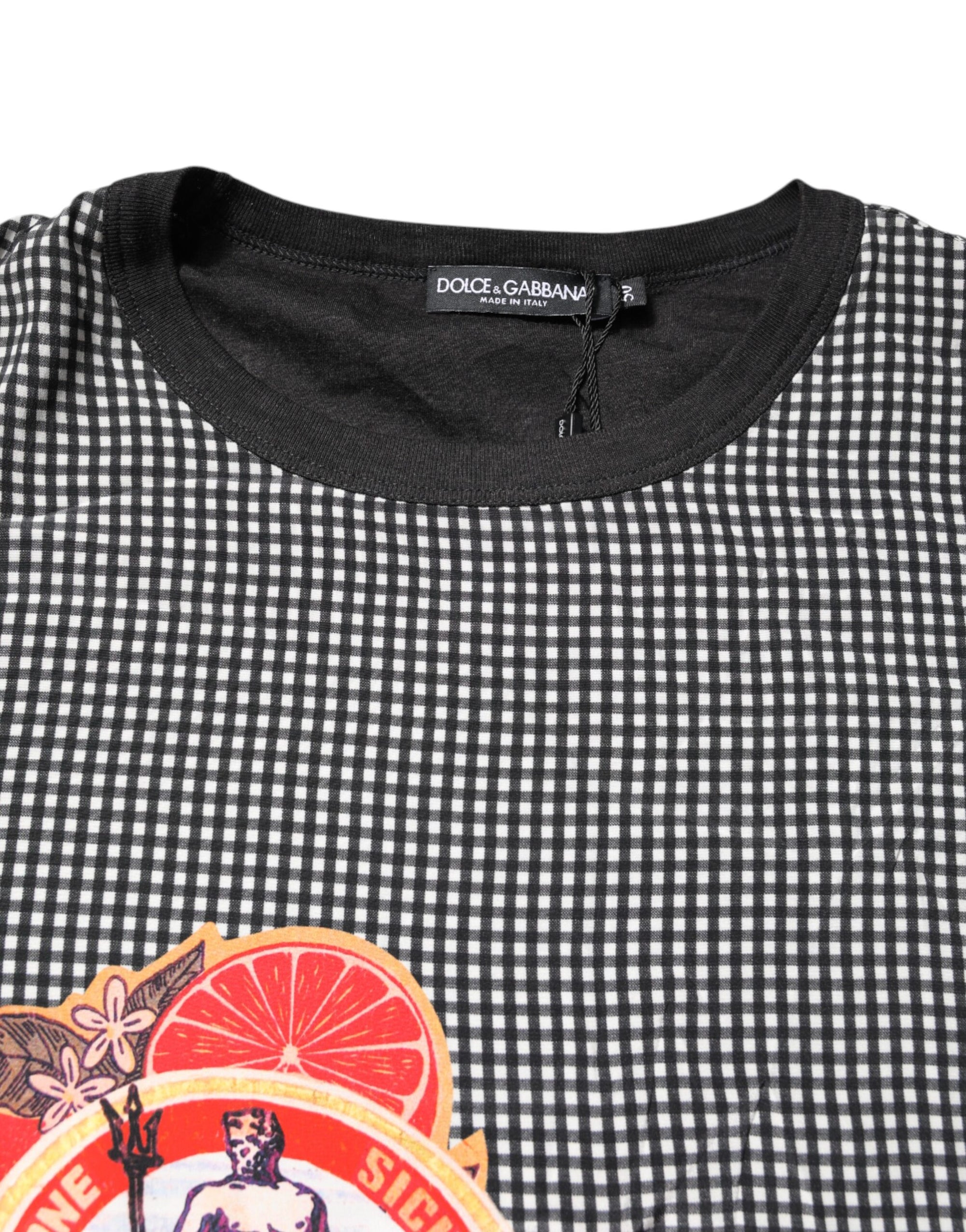 Dolce &amp; Gabbana Black Graphic Print Short Sleeve T-shirt