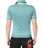 Dolce &amp; Gabbana Green Printed Collared Short Sleeve T-shirt