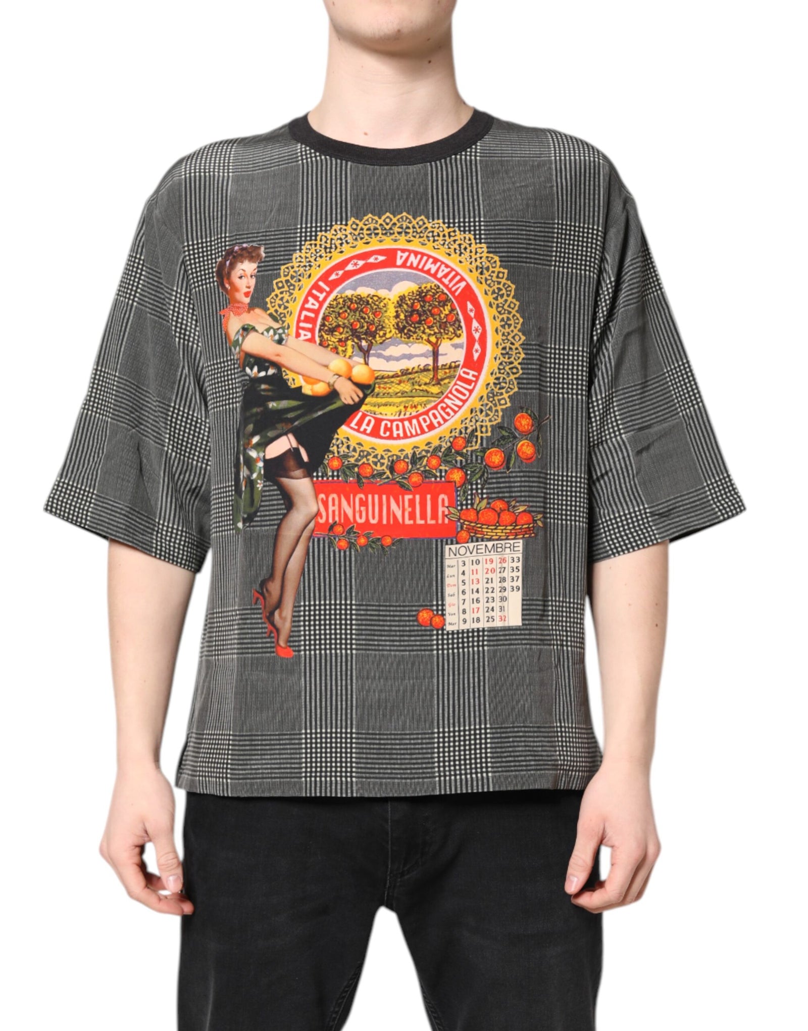 Dolce &amp; Gabbana Black White Graphic Print Short Sleeve T-shirt