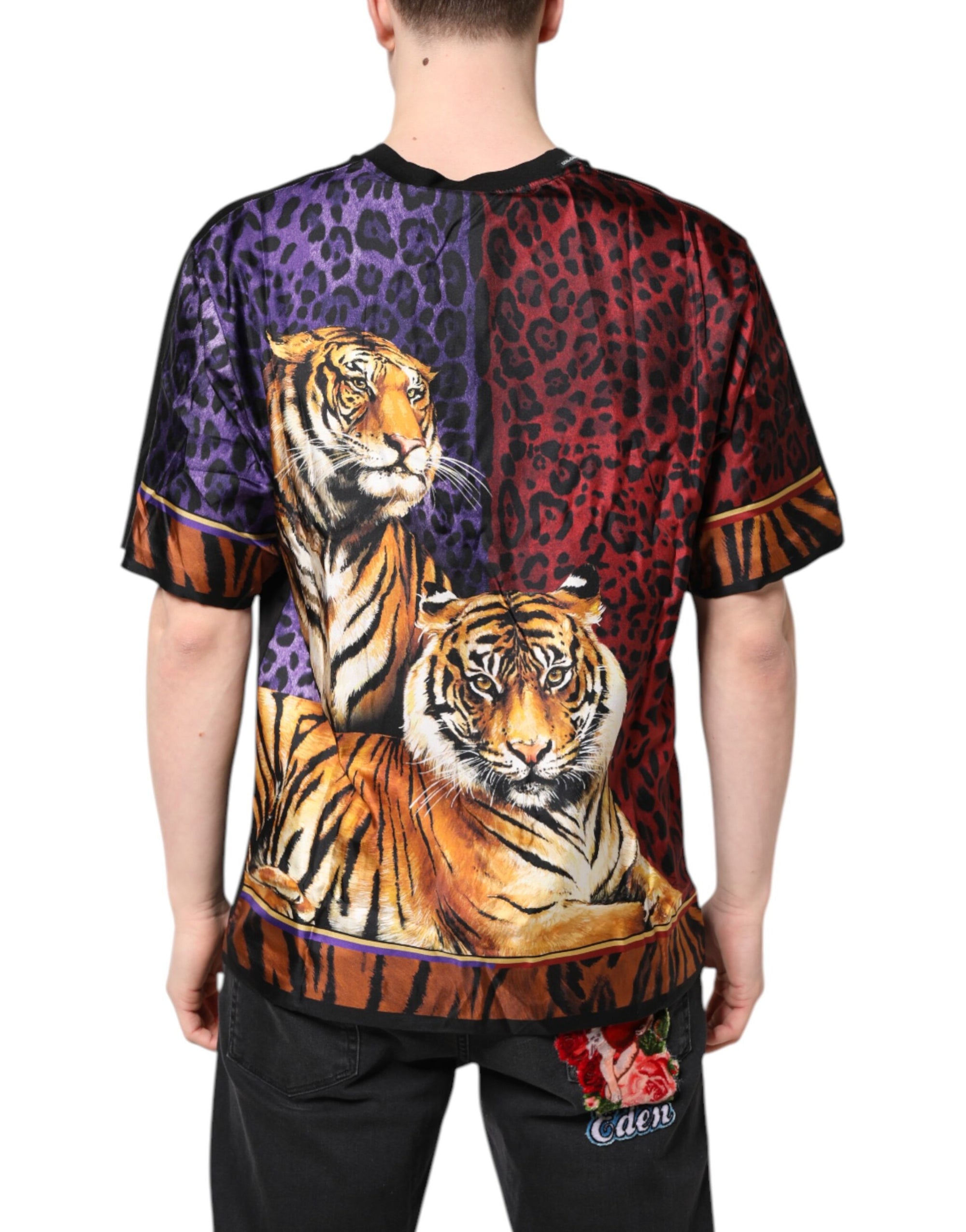 Dolce &amp; Gabbana Black Graphic Print Back Short Sleeve T-shirt