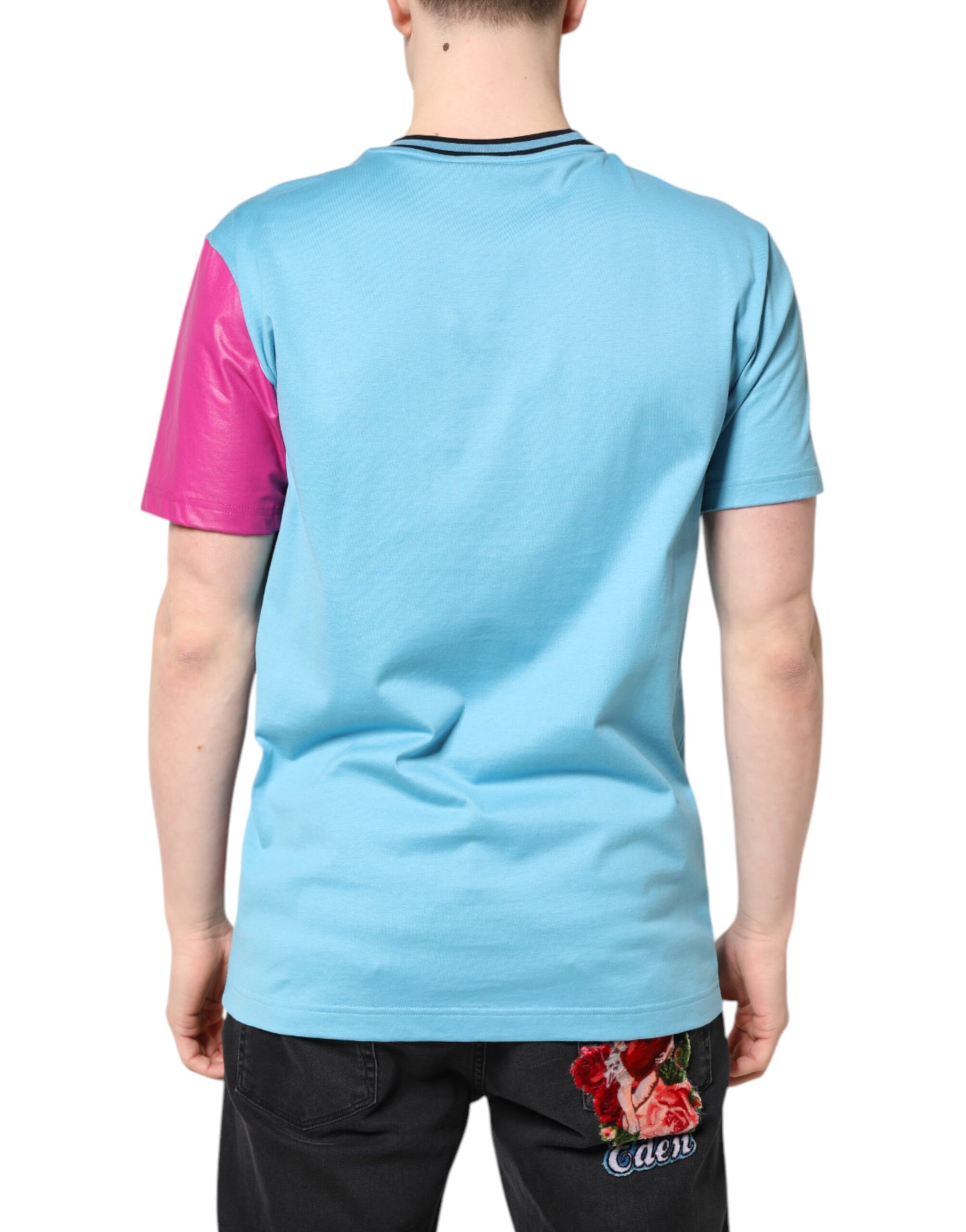 Dolce &amp; Gabbana Multicolor Printed Logo Short Sleeve T-shirt
