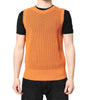 Dolce &amp; Gabbana Orange Cashmere Round Neck Sleeveless T-shirt