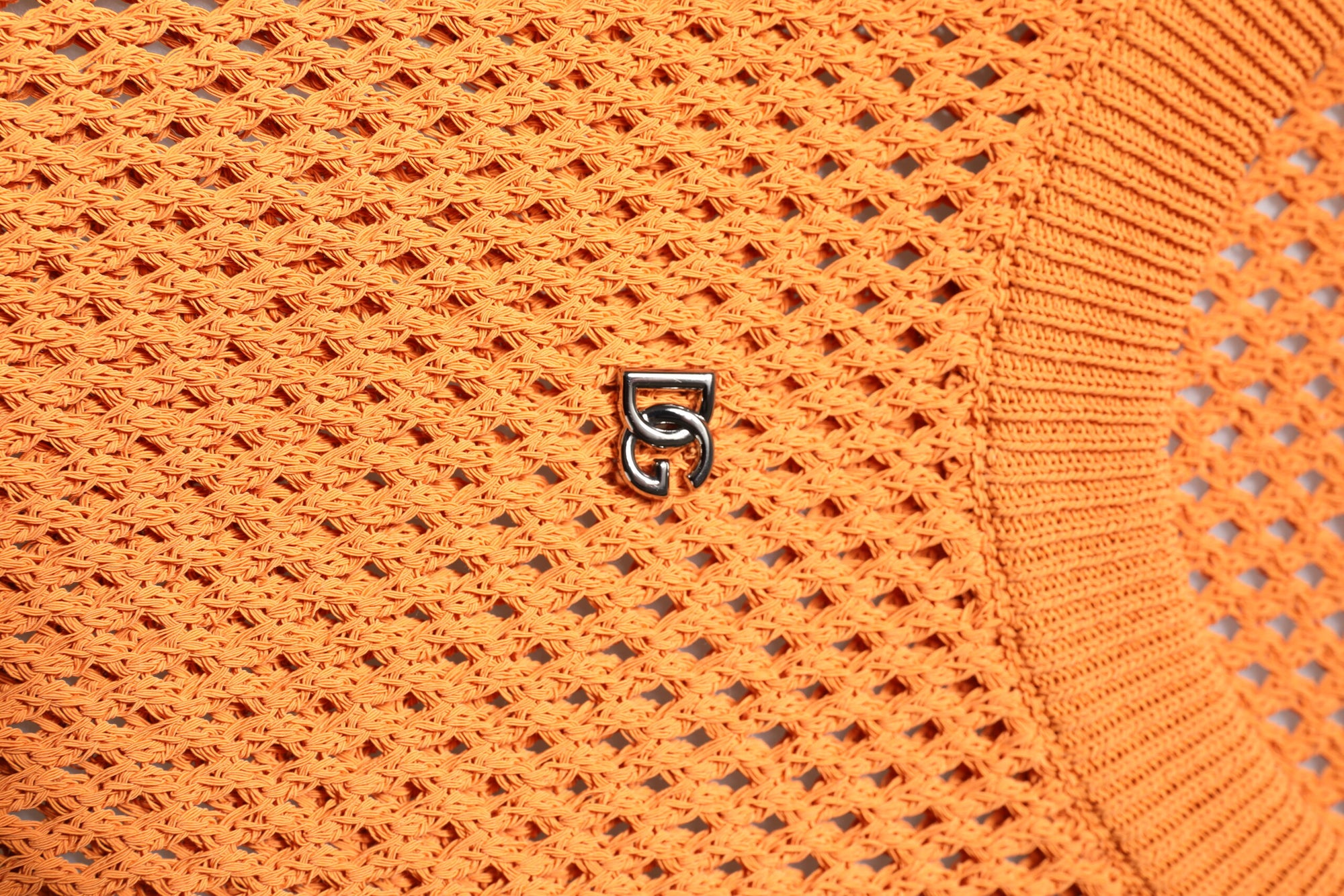 Dolce &amp; Gabbana Orange Cashmere Round Neck Sleeveless T-shirt