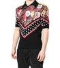 Dolce & Gabbana Black Floral Collared Short Sleeve T-shirt