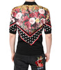 Dolce & Gabbana Black Floral Collared Short Sleeve T-shirt