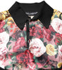 Dolce & Gabbana Black Floral Collared Short Sleeve T-shirt