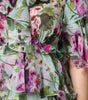 Robe mi-longue superposée en soie à fleurs multicolores Dolce &amp; Gabbana