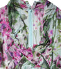 Robe mi-longue superposée en soie à fleurs multicolores Dolce &amp; Gabbana