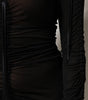 Robe fourreau longue moulante à bordure en maille noire Dolce &amp; Gabbana