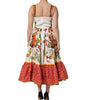 Robe trapèze sans manches à imprimé végétal blanc Dolce &amp; Gabbana