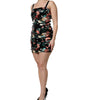 Robe fourreau noire à sequins et fleurs Dolce &amp; Gabbana sans manches