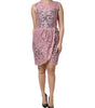 Robe fourreau sans manches en dentelle florale rose Dolce & Gabbana