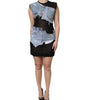Mini-robe en jean sans manches noire et bleue Dolce & Gabbana