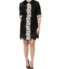 Dolce & Gabbana Black Floral Lace Embellished Mini Dress