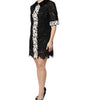 Dolce & Gabbana Black Floral Lace Embellished Mini Dress