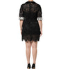 Dolce & Gabbana Black Floral Lace Embellished Mini Dress