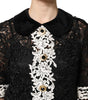 Dolce & Gabbana Black Floral Lace Embellished Mini Dress