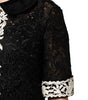 Dolce & Gabbana Black Floral Lace Embellished Mini Dress